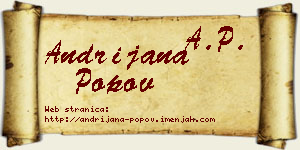 Andrijana Popov vizit kartica